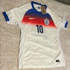 Nike England Soccer Jersey - Red, Blue, White